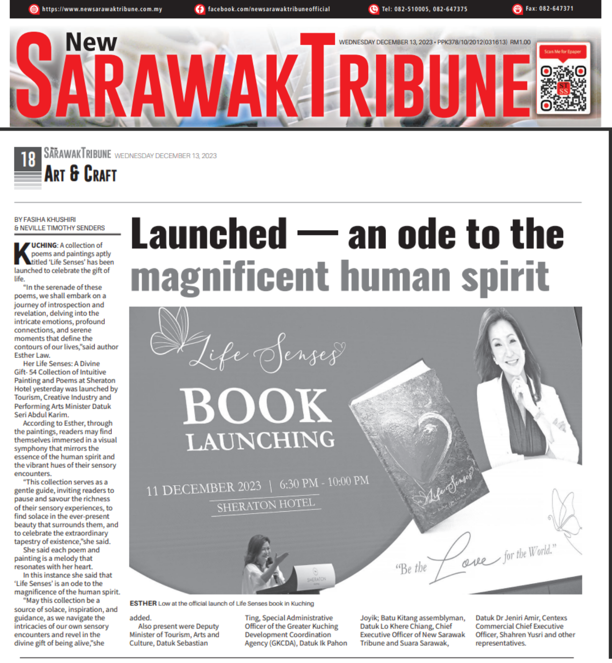 New Sarawak Tribune dated 13th December 2023